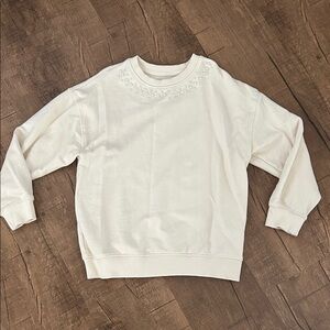 Zara Pearl Neck Long Sleeve Sweater
